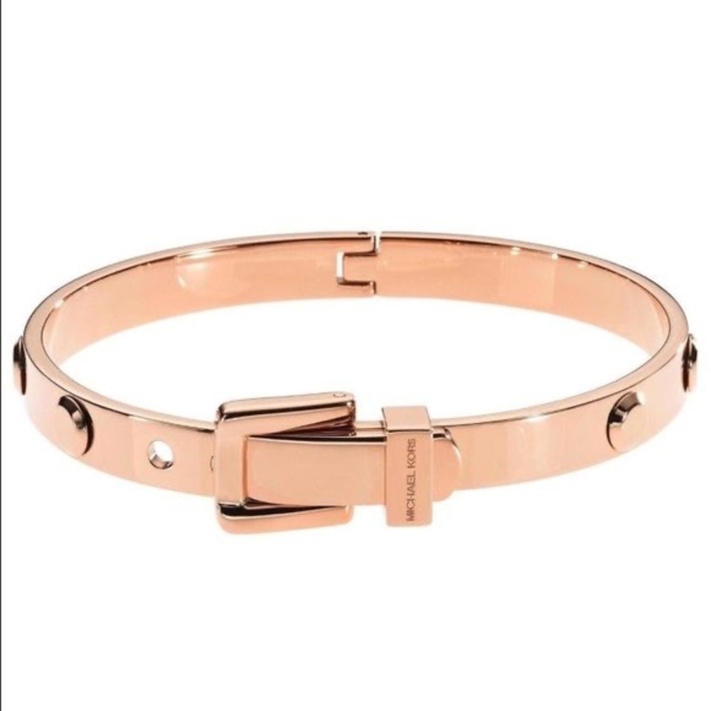 Michael Kors rose gold buckle bracelet